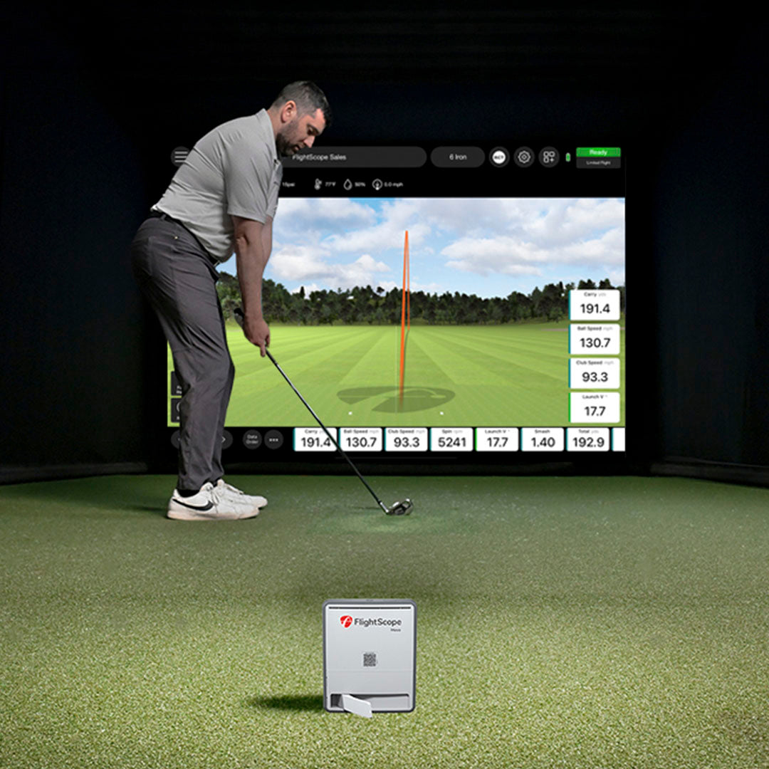 FlightScope Mevo Gen2 Launch Monitor - Indoor Golf Simulator Setup