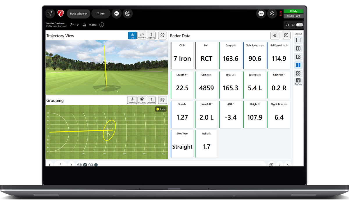 FlightScope Mevo Gen2 Launch Monitor - Analytics Software