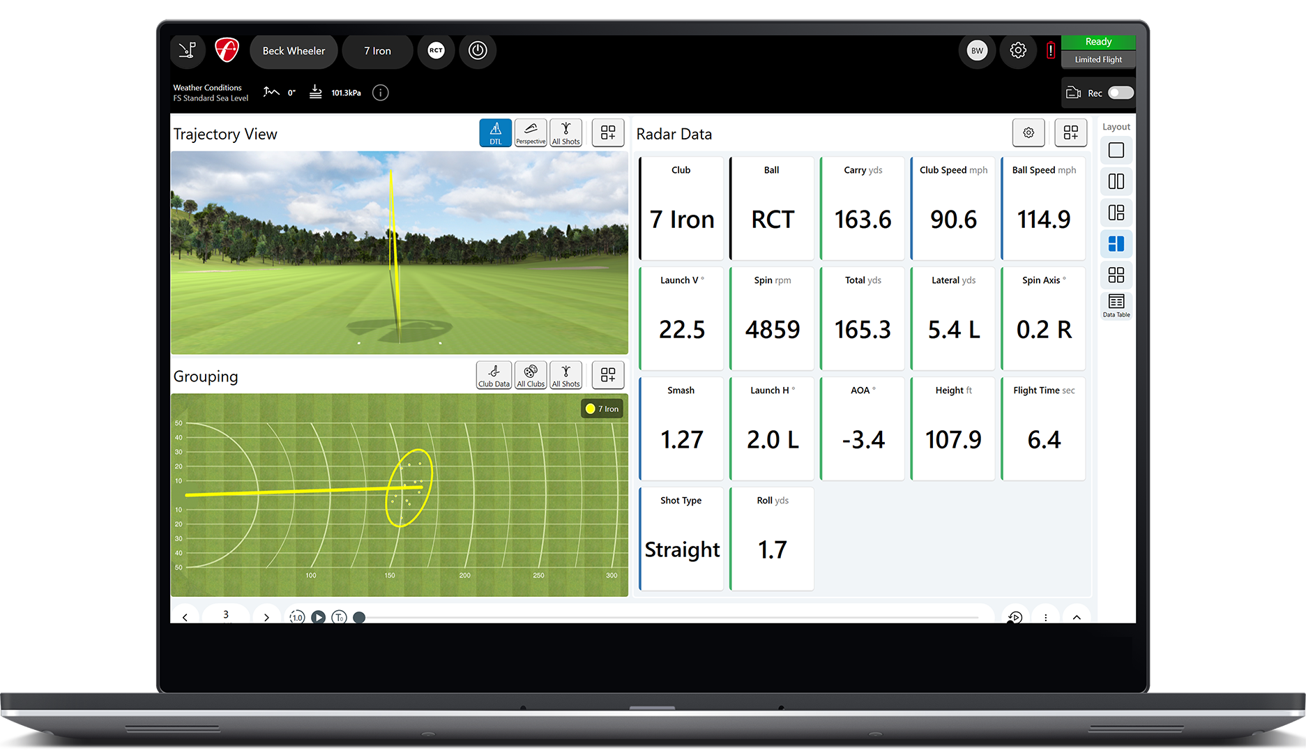 FlightScope Mevo Gen2 Launch Monitor - Analytics Software