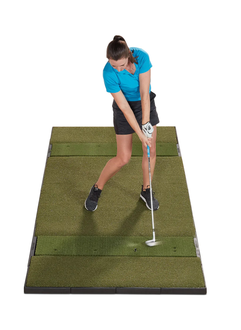 Fiberbuilt 10' x 4' Grass Series Studio Golf Mat - Double Hitting