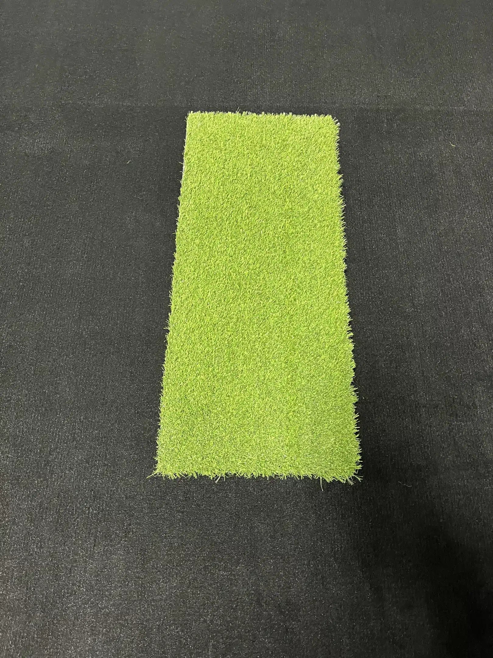 Rectangular green patch on a black background