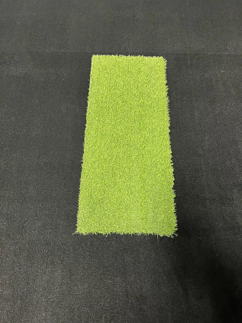 Rectangular green patch on a black background