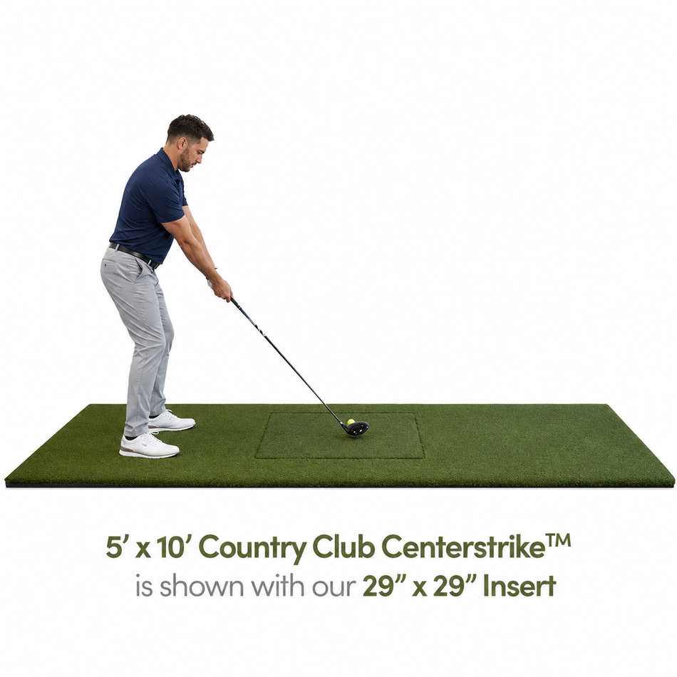 Real Feel 5'x10' Centerstrike-W Golf Mat w/ 29”x29” Cutout (USA)